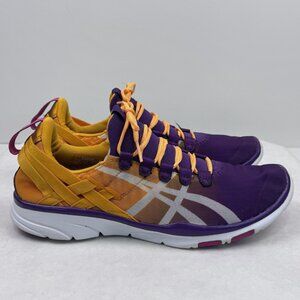 Asics Womens Size 8.5 Purple Orange Sana Athletic Running Shoes Lace Up S465N
